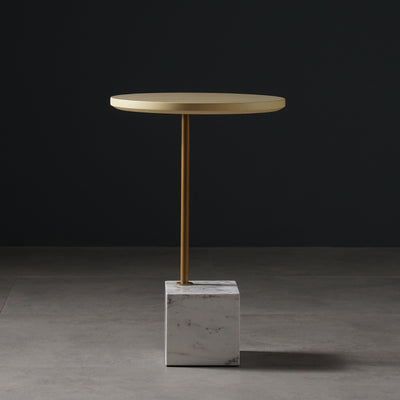 Minimalist Marble Cube Side Table