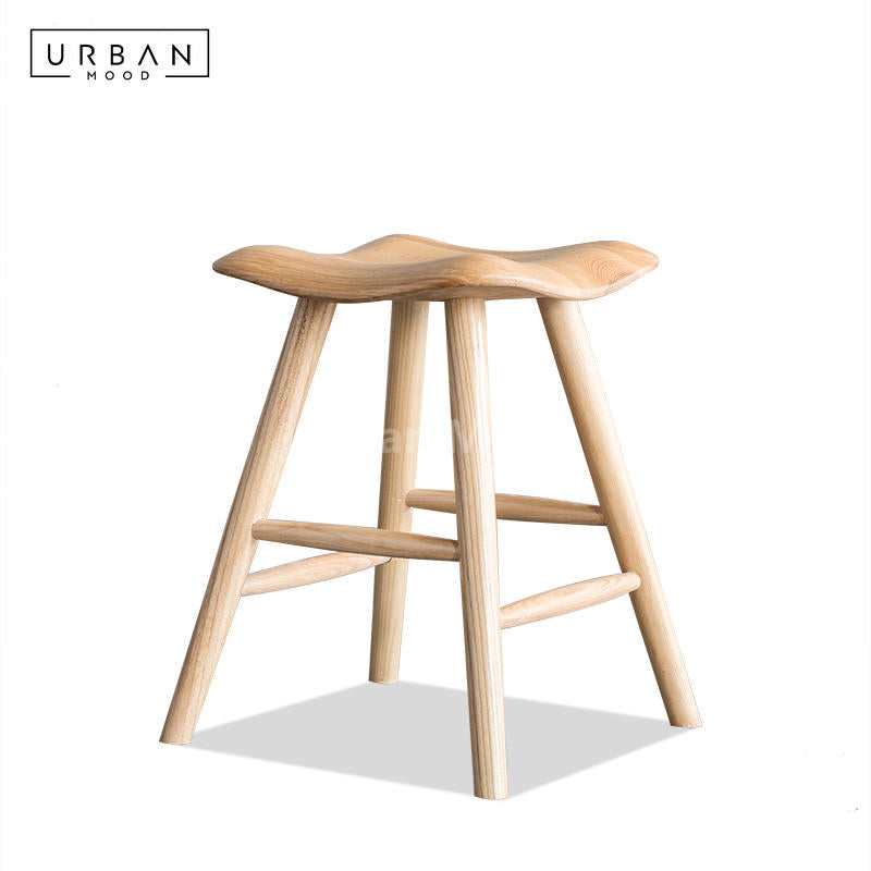 Premium | TRAPEZE Solid Wood Stool