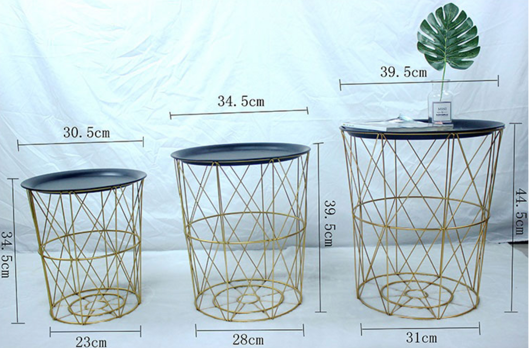 Quirky Versatile Gold Metal Frame Side Table