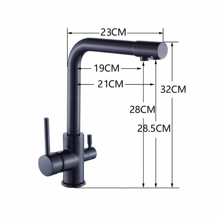 URI Minimalist Matte Black/Nude Tap Faucet