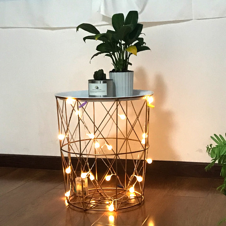 Quirky Versatile Gold Metal Frame Side Table