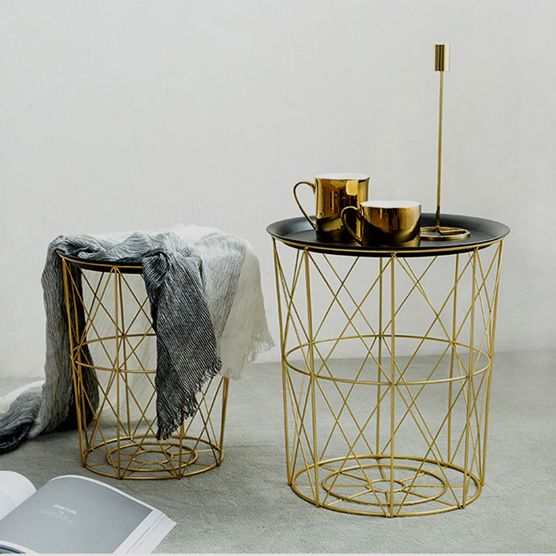 Quirky Versatile Gold Metal Frame Side Table