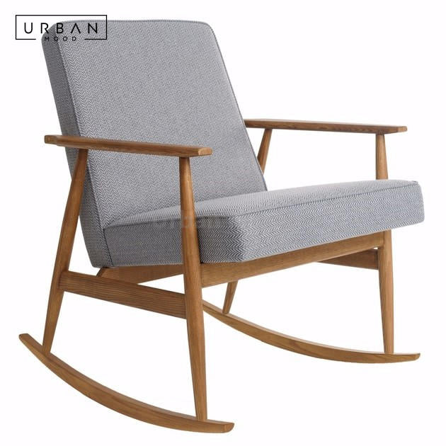 Premium | LOHAS Solid Wood Fabric Rocking Chair