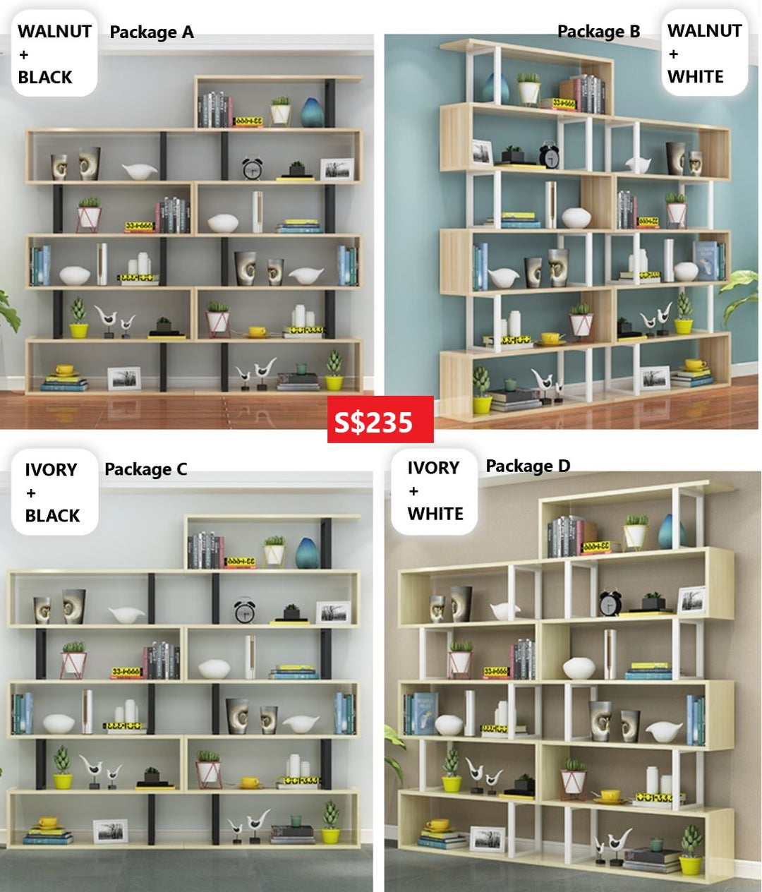 AMELIA Modern Minimal Modular Display Shelves