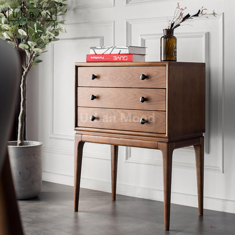 Premium | BERNICE Solid Wood Side Cabinet