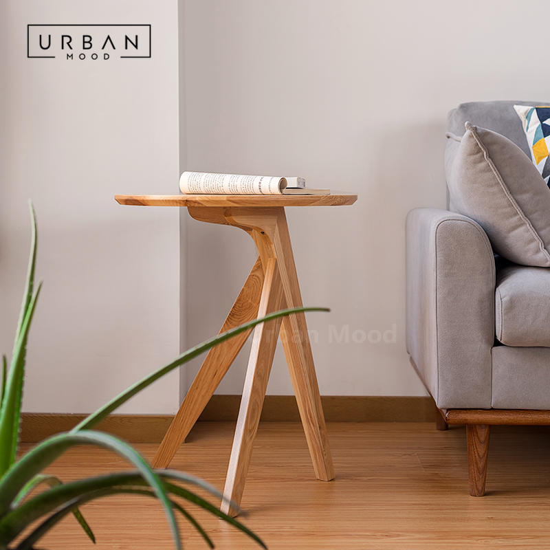 Premium | WICKEN Solid Wood Side Table