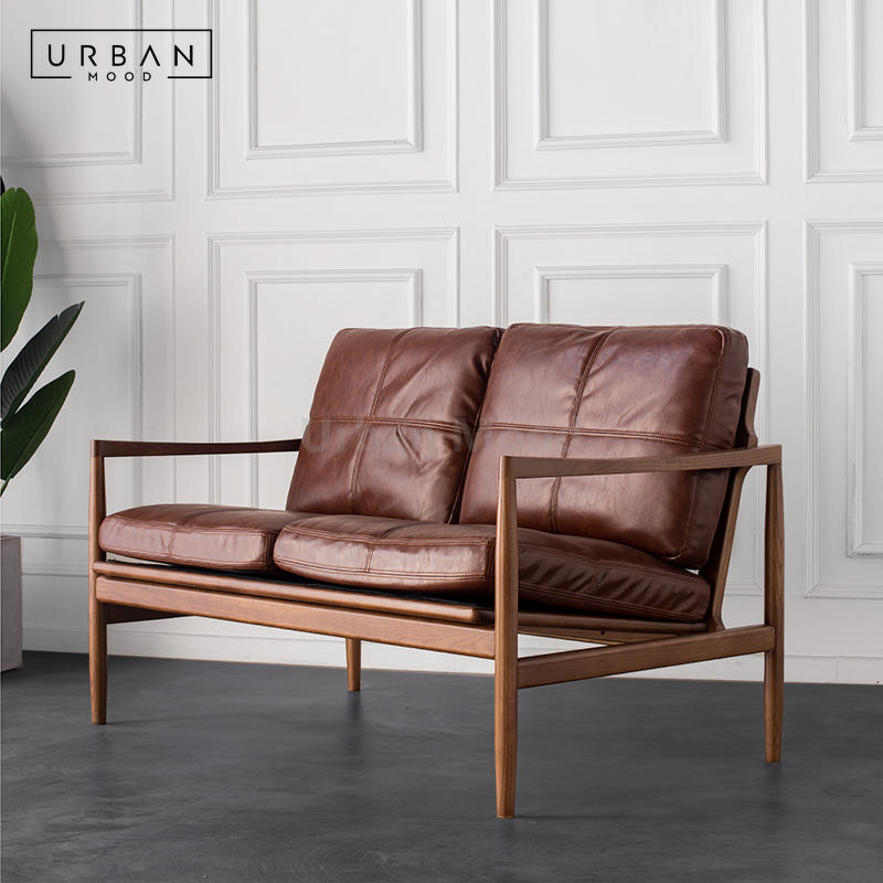 Premium | HANK Solid Wood Leather Chair and Sofa