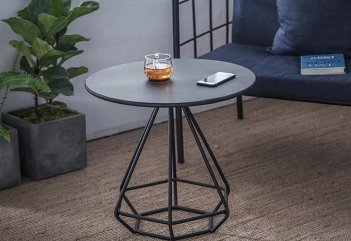 ADEN Minimalist Diamond Wireframe Side Table