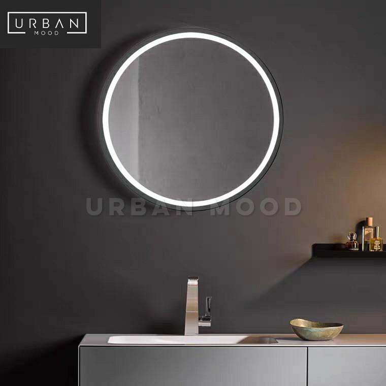 AERIS Modern LED Round Wall Mirror