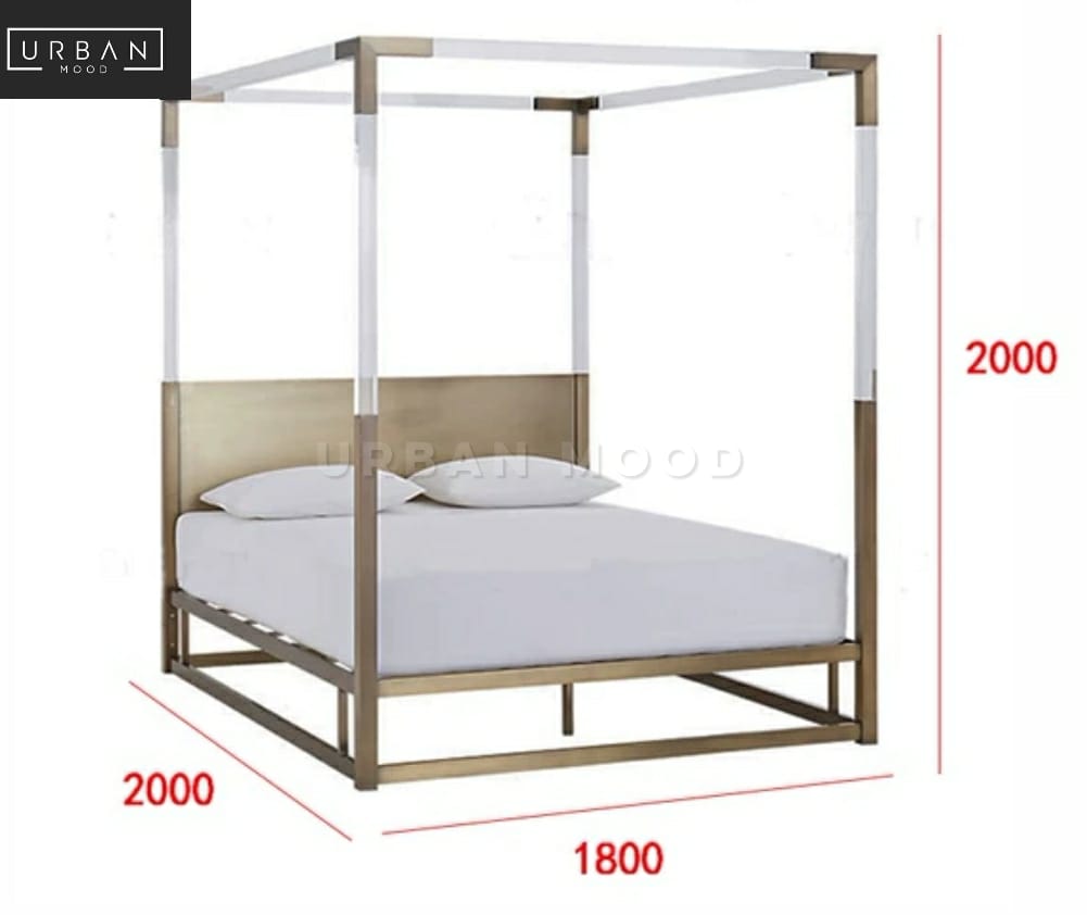 ANTHRO Modern Acrylic Canopy Bedframe