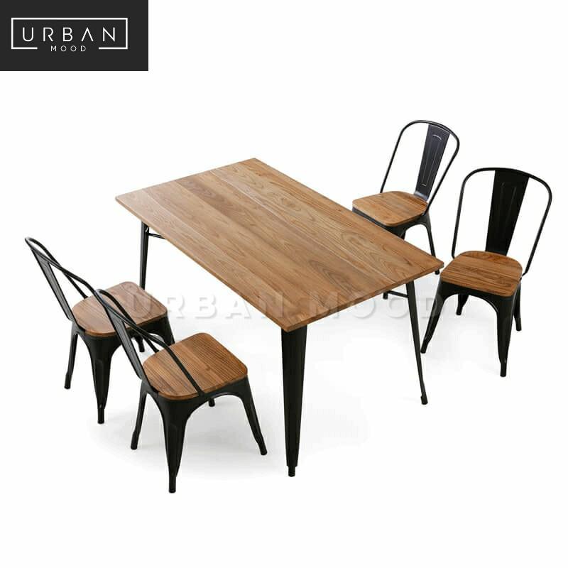 ARCADE Industrial Solid Wood Dining Table