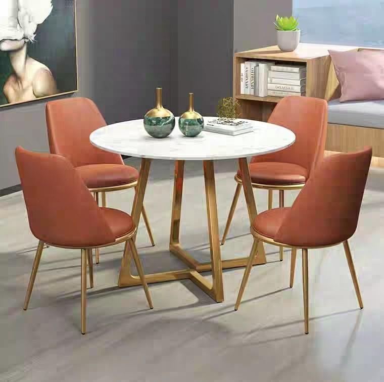 ASHLEY Modern Round Marble Dining Table – Urban Mood