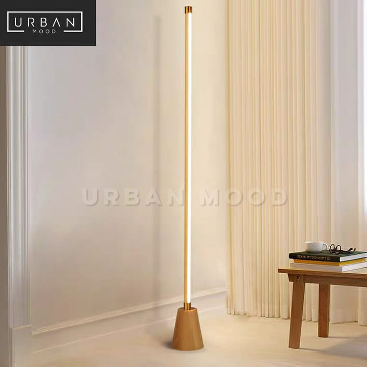 AXL Minimalist Solid Wood LED Floor Lamp