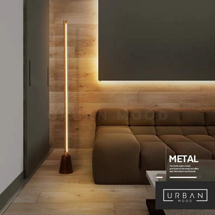 AXL Minimalist Solid Wood LED Floor Lamp