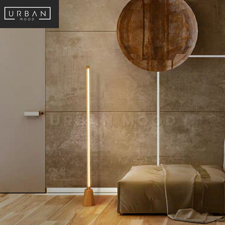 AXL Minimalist Solid Wood LED Floor Lamp