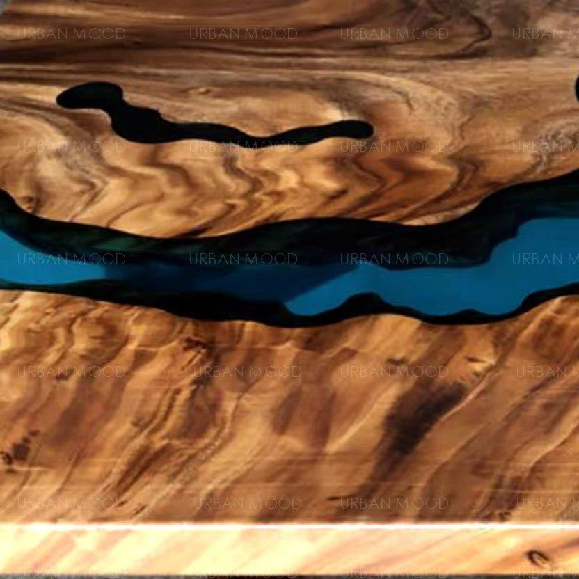 AMBROSS American Walnut Epoxy Resin River Table