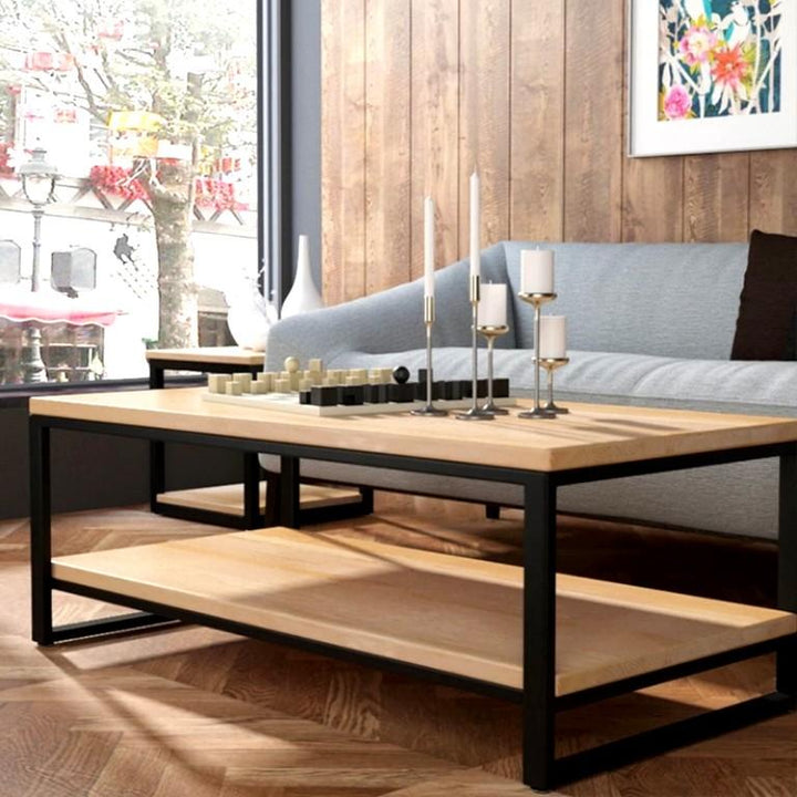 BARREL Minimalist Solid Wood Coffee Table