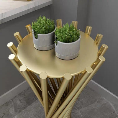 BIANCA Gold Torch Plant Stand