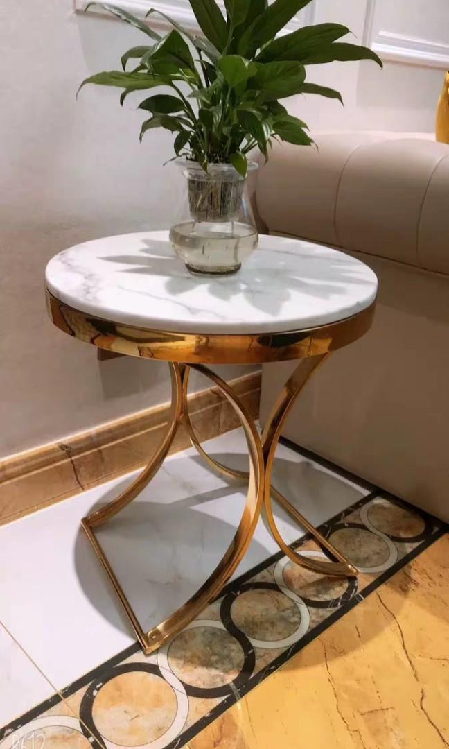 BRAXTON Luxury Gold Side Table