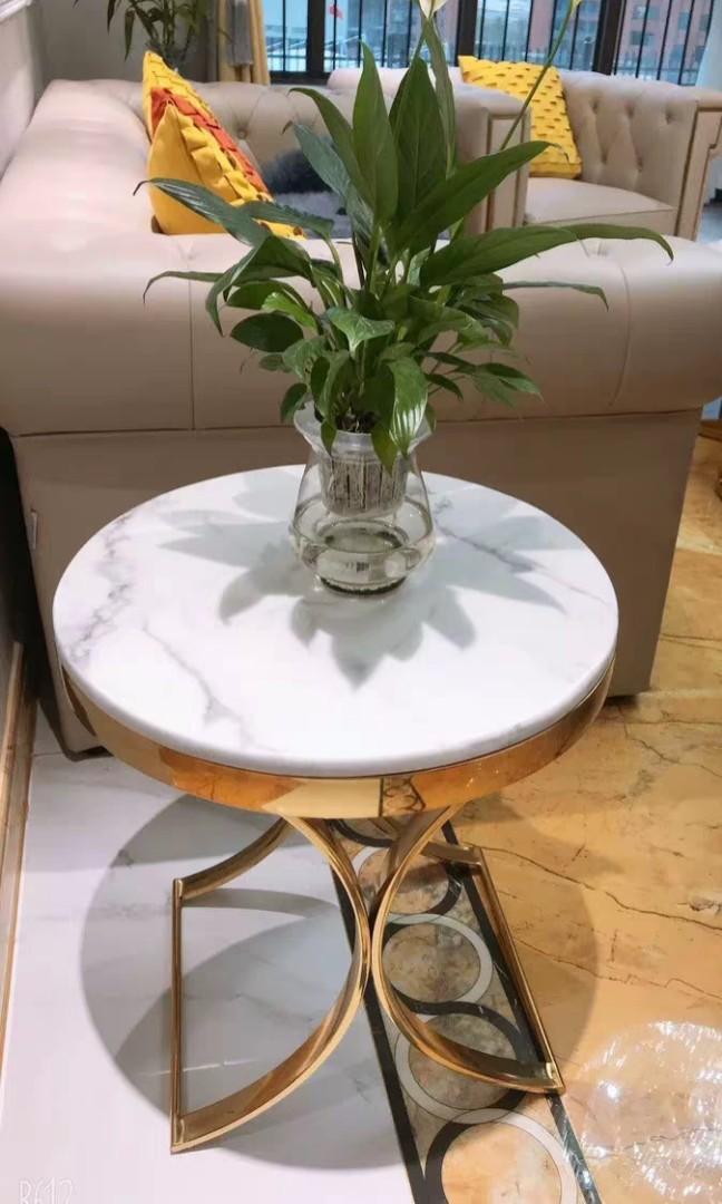 BRAXTON Luxury Gold Side Table