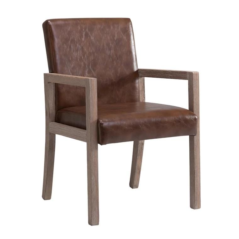 BRIAR Rustic Faux Leather Armchair
