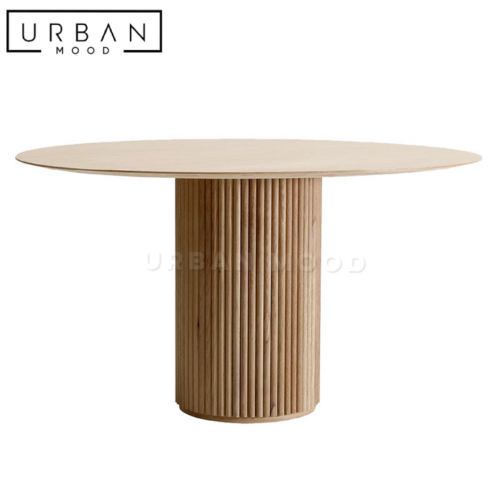 BISTRO Japandi Solid Wood Round Dining Table