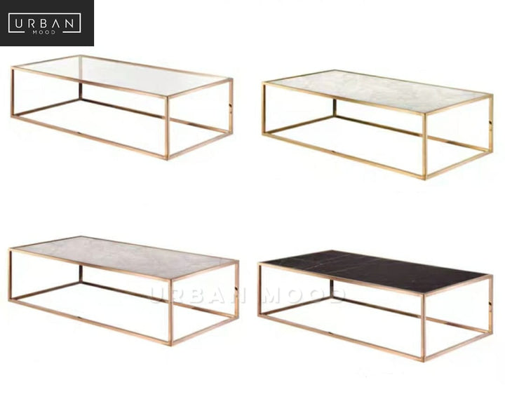 BLANCHE Modern Rose Gold Coffee Table