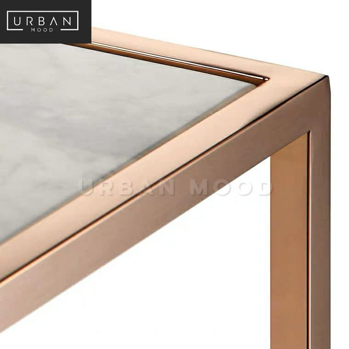 BLANCHE Modern Rose Gold Coffee Table