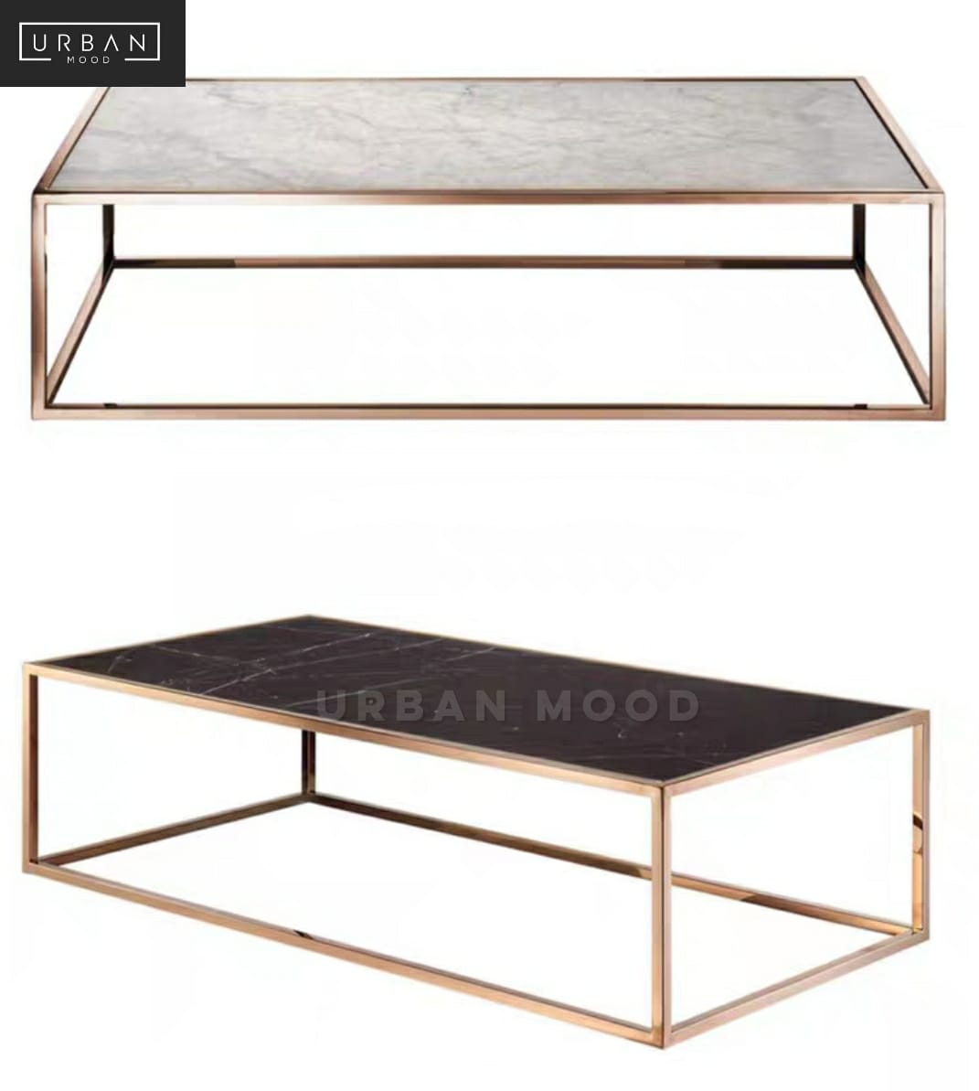 BLANCHE Modern Rose Gold Coffee Table