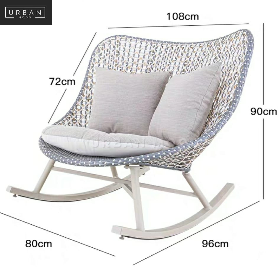 BONBON Scandinavian Rattan Rocking Chair