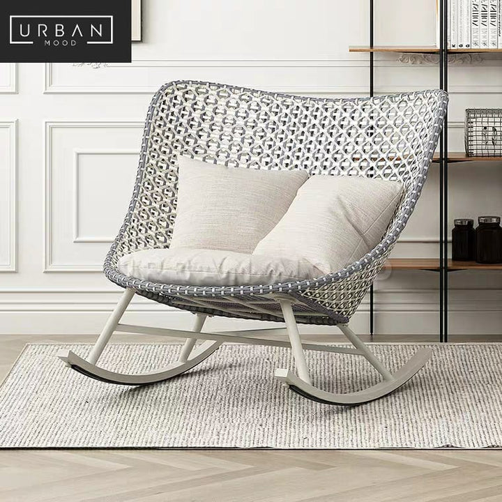 BONBON Scandinavian Rattan Rocking Chair