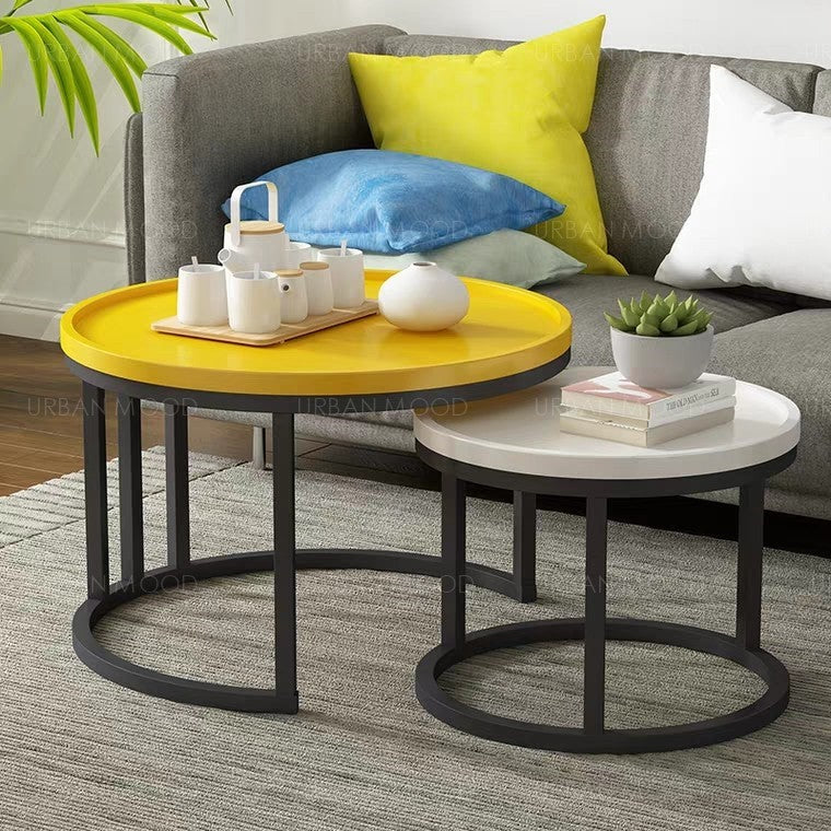 CADEE Colour Pop Round Coffee Table