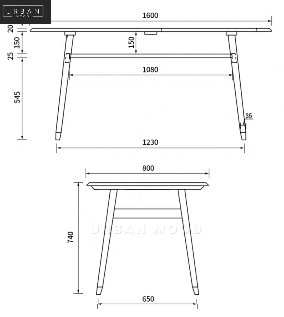 CHAVERS Modern Industrial Dining Table & Chairs