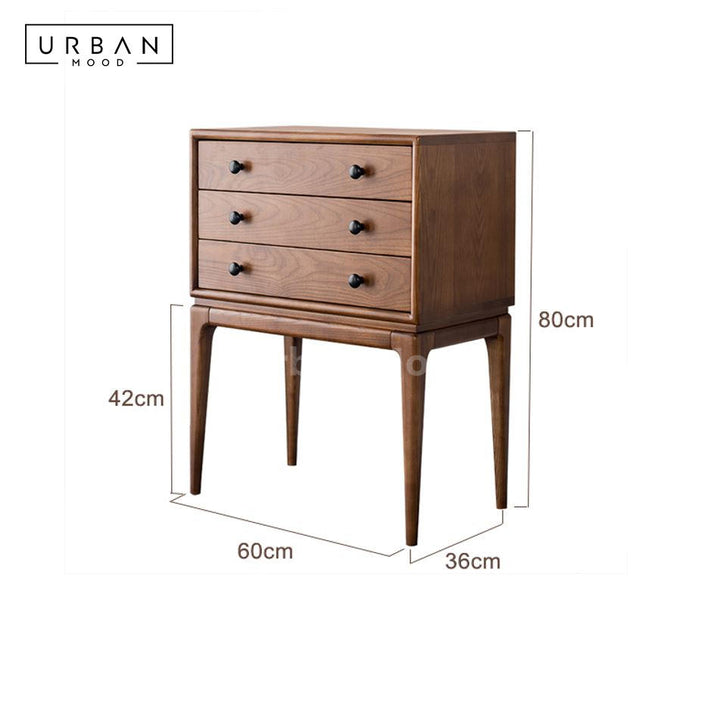 Premium | BERNICE Solid Wood Side Cabinet