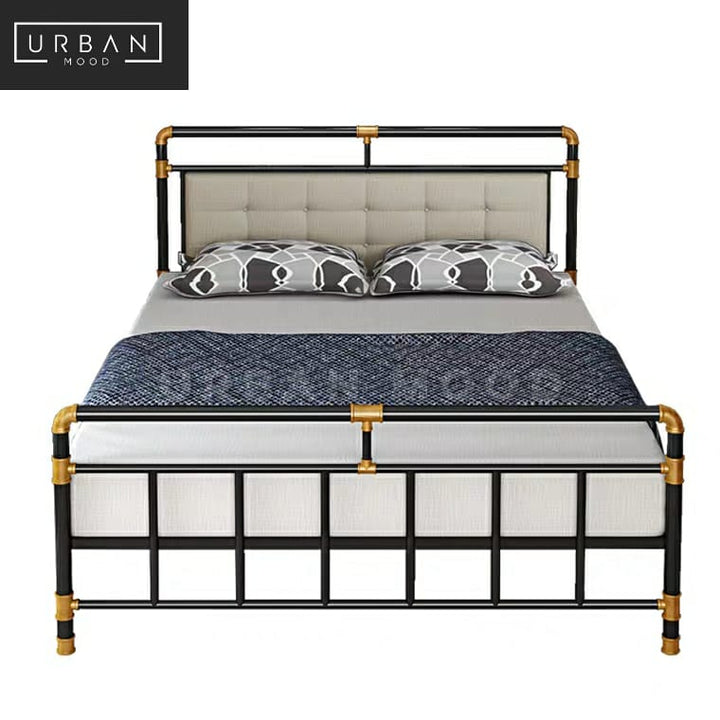 CAVEN Modern Industrial Metal Bedframe