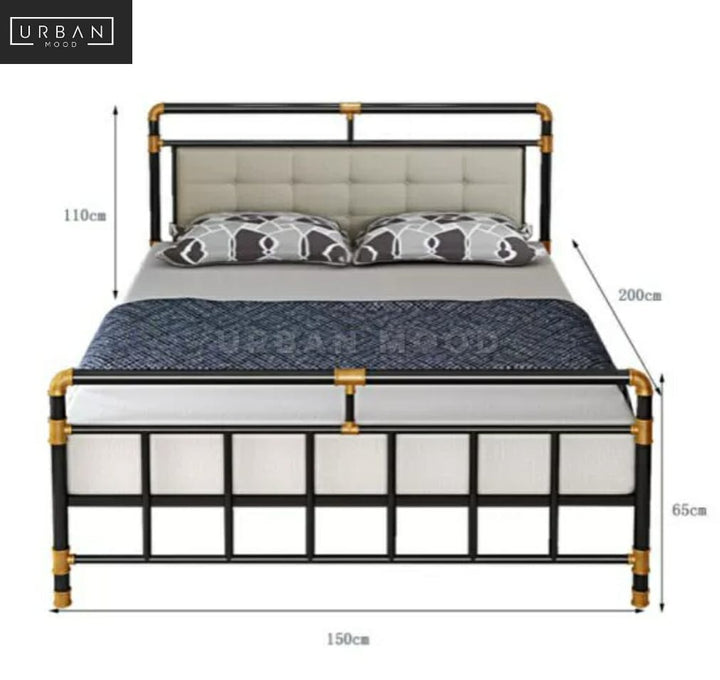 CAVEN Modern Industrial Metal Bedframe