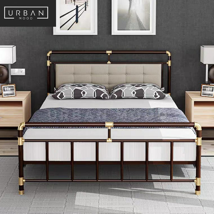 CAVEN Modern Industrial Metal Bedframe