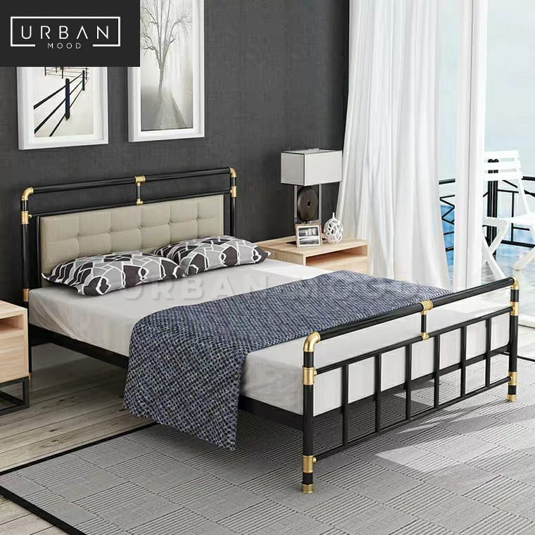 CAVEN Modern Industrial Metal Bedframe