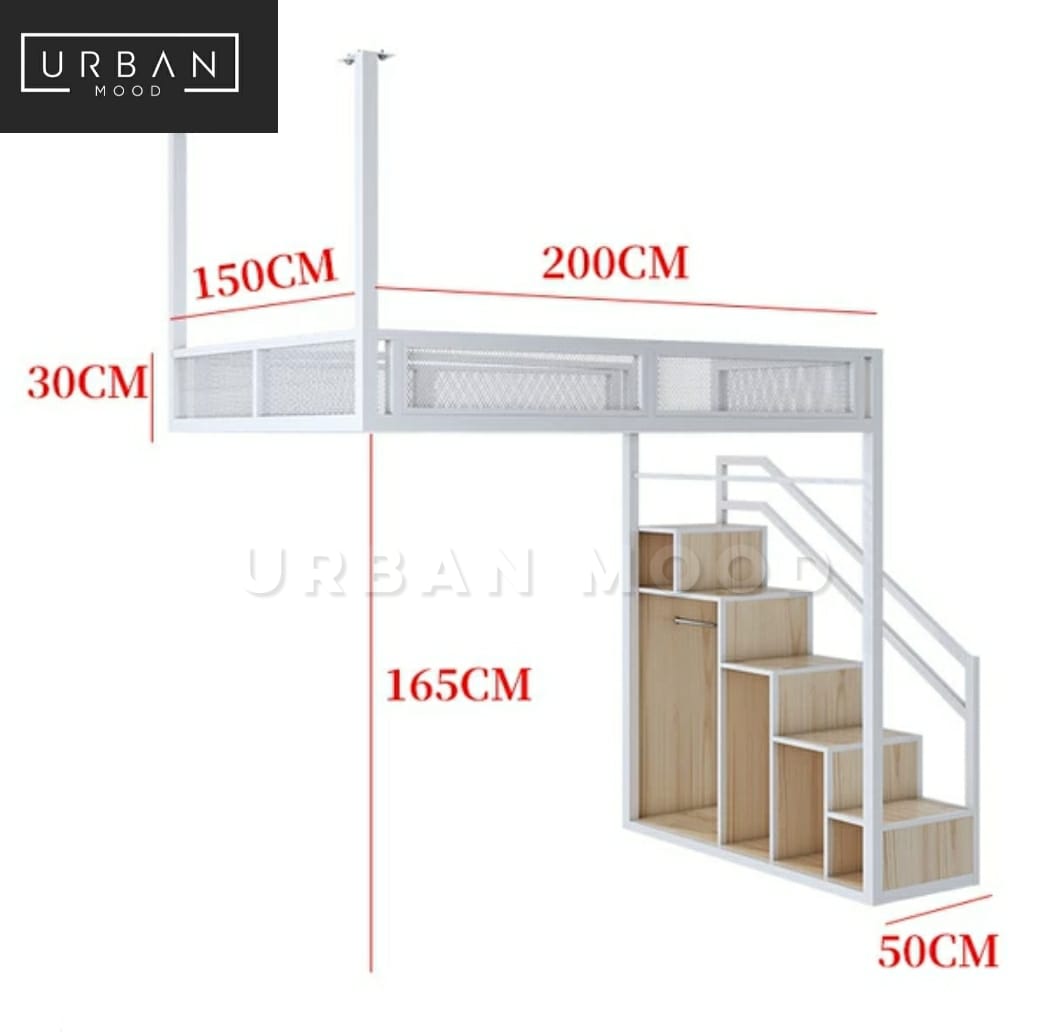 COBALT Industrial Loft Bed