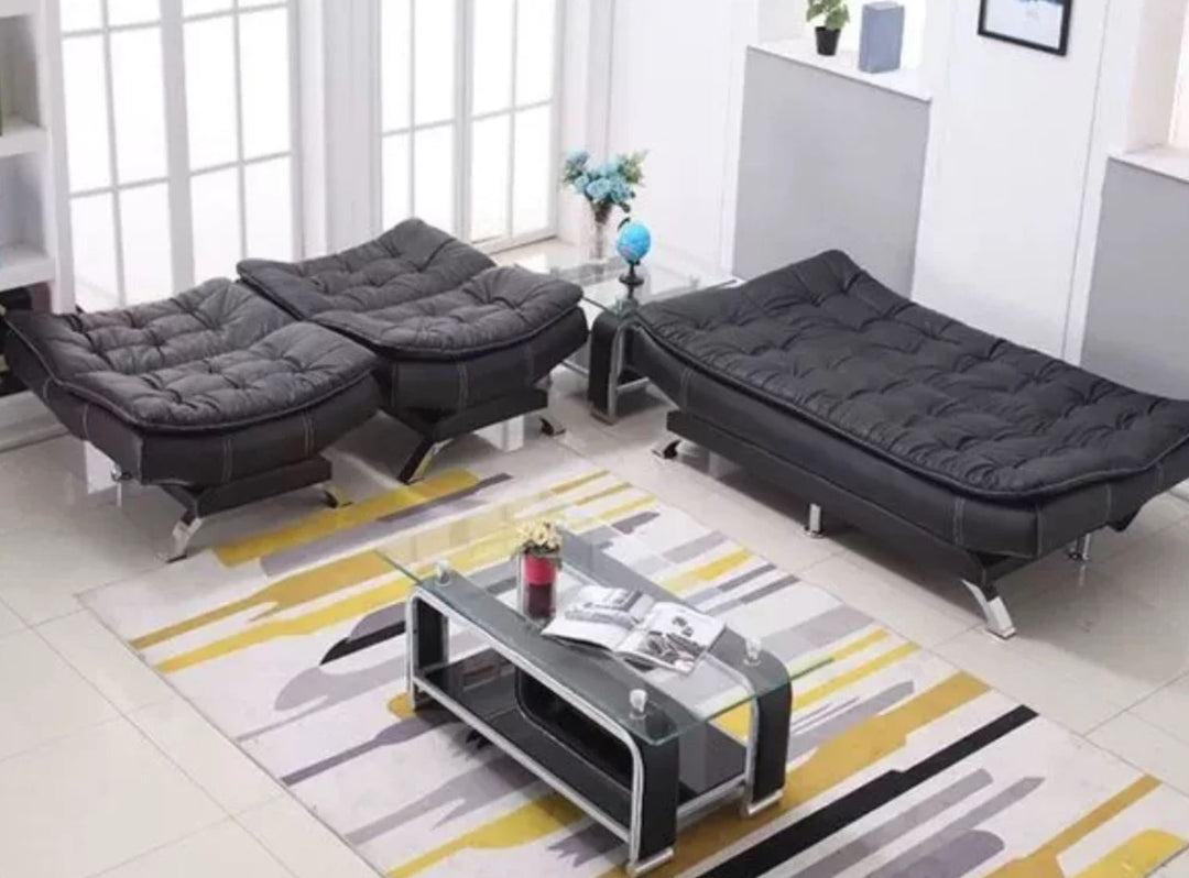 COLE Faux Leather Sofa Bed Set