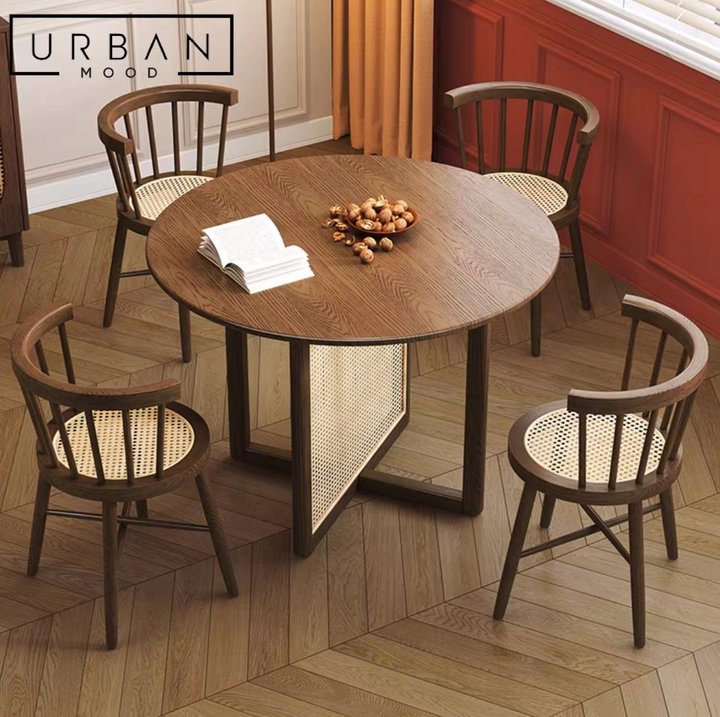 COLT Japandi Solid Wood Round Dining Table