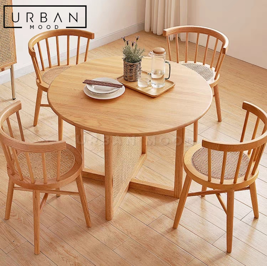 COLT Japandi Solid Wood Round Dining Table