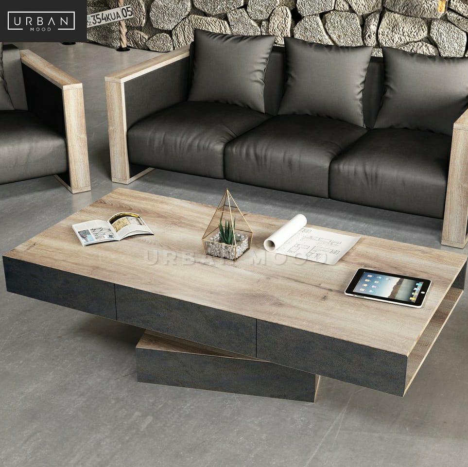 CORNER Industrial Swivel Coffee Table