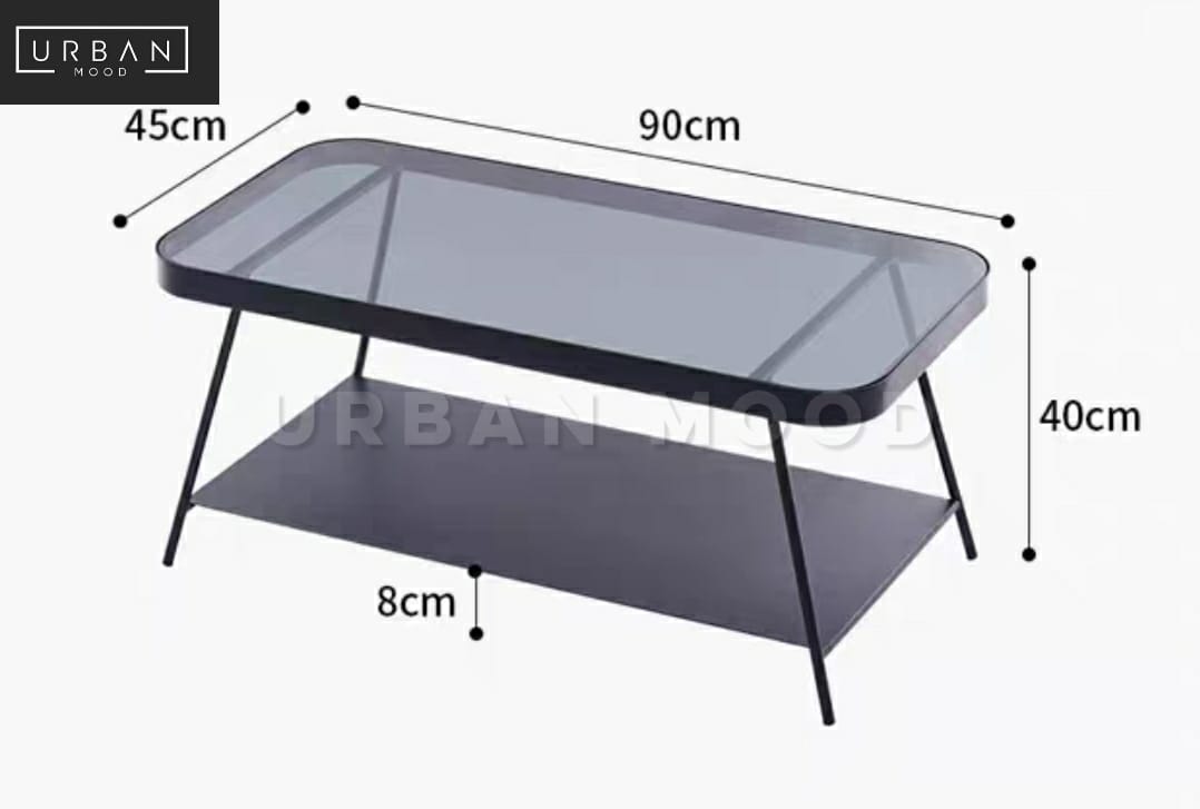 CRESTON Modern Glass Coffee Table