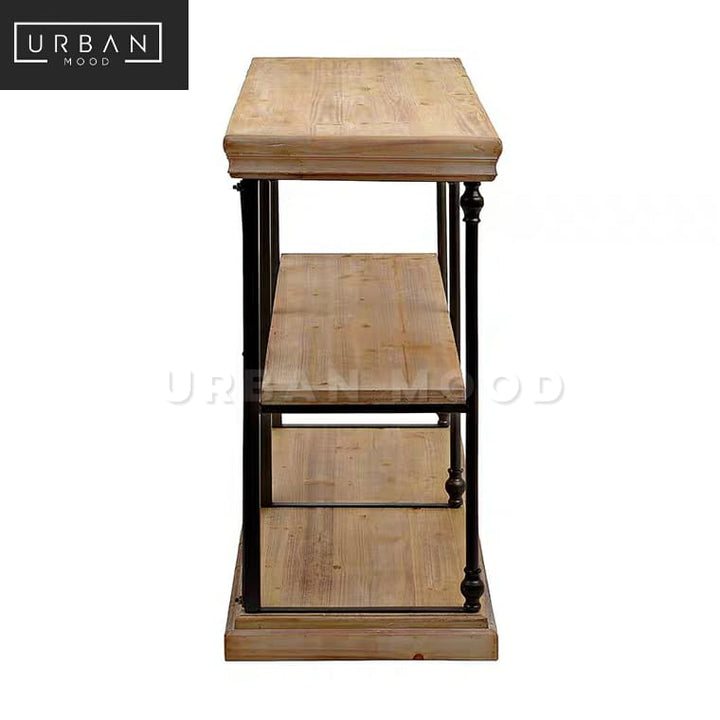 CROSSFIELD Rustic Solid Wood Hallway Console