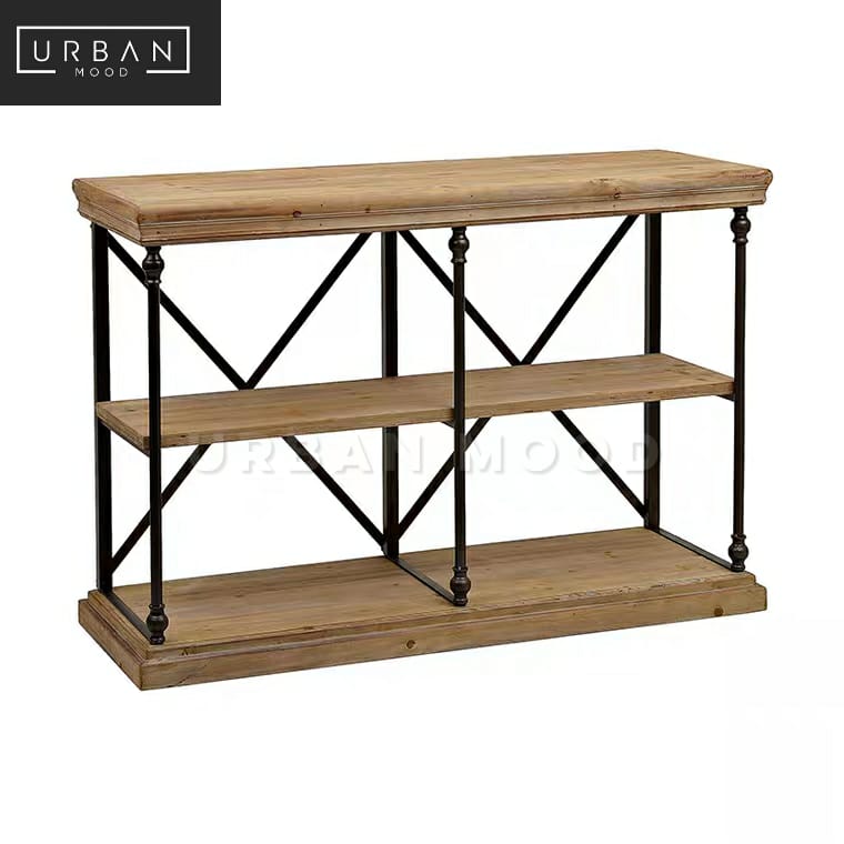 CROSSFIELD Rustic Solid Wood Hallway Console