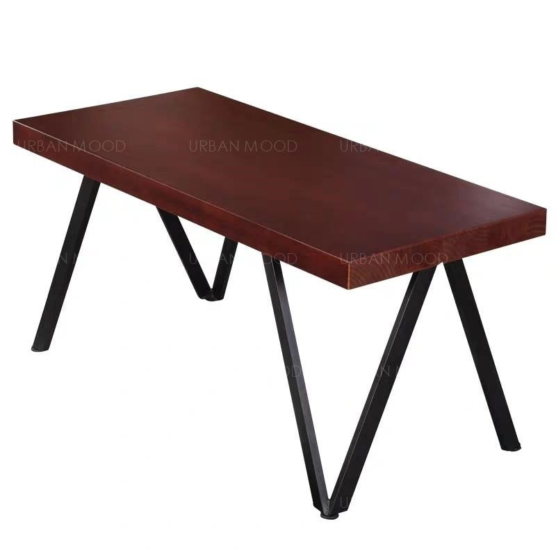 DELLA  ModernRustic W Frame Wooden Study Table