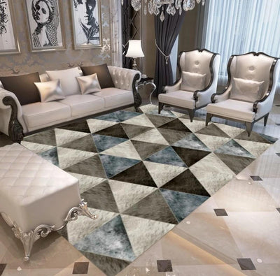DEXTER Modern Industrial Geometric Patterns Carpet