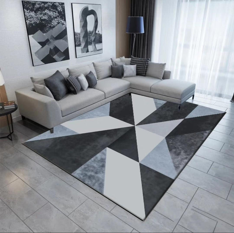 DEXTER Modern Industrial Geometric Patterns Carpet