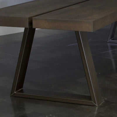 DOME Industrial Solid Wood Dining Table